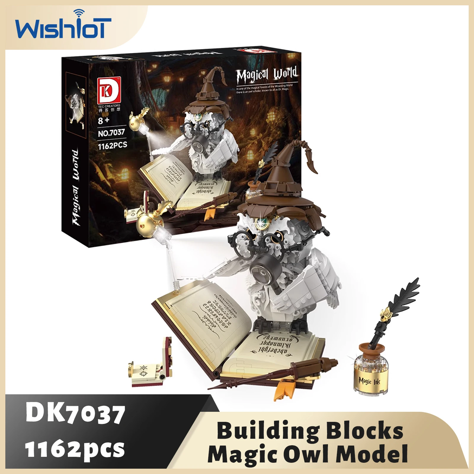 DK7037 Dr. Magic Owl 1162PCS Lighting Building Blocks Bricks Kit Magic Movie Animal Figure Model Assembly Toy Boys Holiday Gift
DK7037 Dr. Magic Owl 1162PCS Lighting Building Blocks Bricks Kit Magic Movie Animal Figure Model Assembly Toy Boys Holiday Gift
