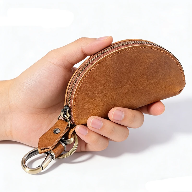 Crazy Horse Leather Key Organizer Holder Coin Purse Keychain Unisex Key Bag Housekeeper Pouch Zipper Car Keys Case for Men Women
Crazy Horse Leather Key Organizer Holder Coin Purse Keychain Unisex Key Bag Housekeeper Pouch Zipper Car Keys Case for Men Women