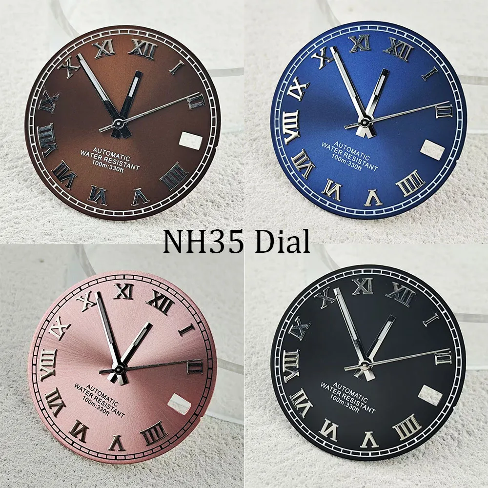 Roman dial NH35 dial 29mm dial men's business watch accessories suitable for NH35 automatic movement watch accessories
Roman dial NH35 dial 29mm dial men's business watch accessories suitable for NH35 automatic movement watch accessories
