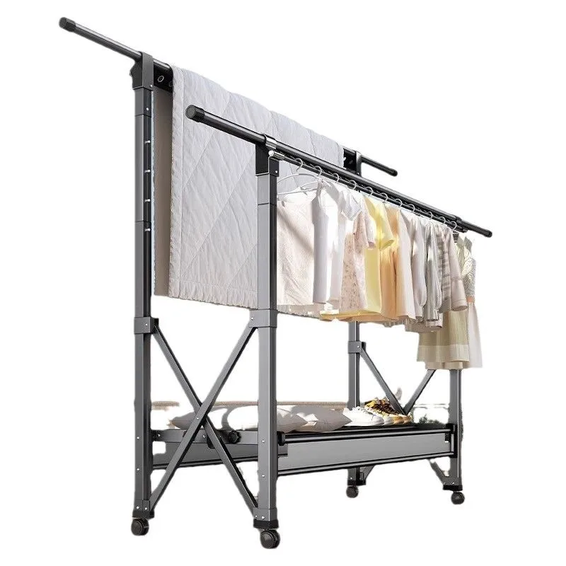 Retractable lifting foldable drying rack, floor-to-ceiling household, indoor clothes hanging balcony shelf, quilt drying
Retractable lifting foldable drying rack, floor-to-ceiling household, indoor clothes hanging balcony shelf, quilt drying
