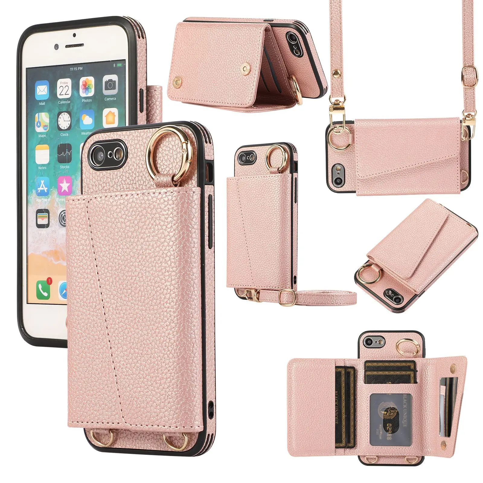 Чехол-кошелек с плечевым ремнем для iPhone 15 Pro Max 13 11 12 14 Pro Max 15 Plus, женский кожаный чехол с карманом для карт и ремешком на задней панели
Чехол-кошелек с плечевым ремнем для iPhone 15 Pro Max 13 11 12 14 Pro Max 15 Plus, женский кожаный чехол с карманом для карт и ремешком на задней панели