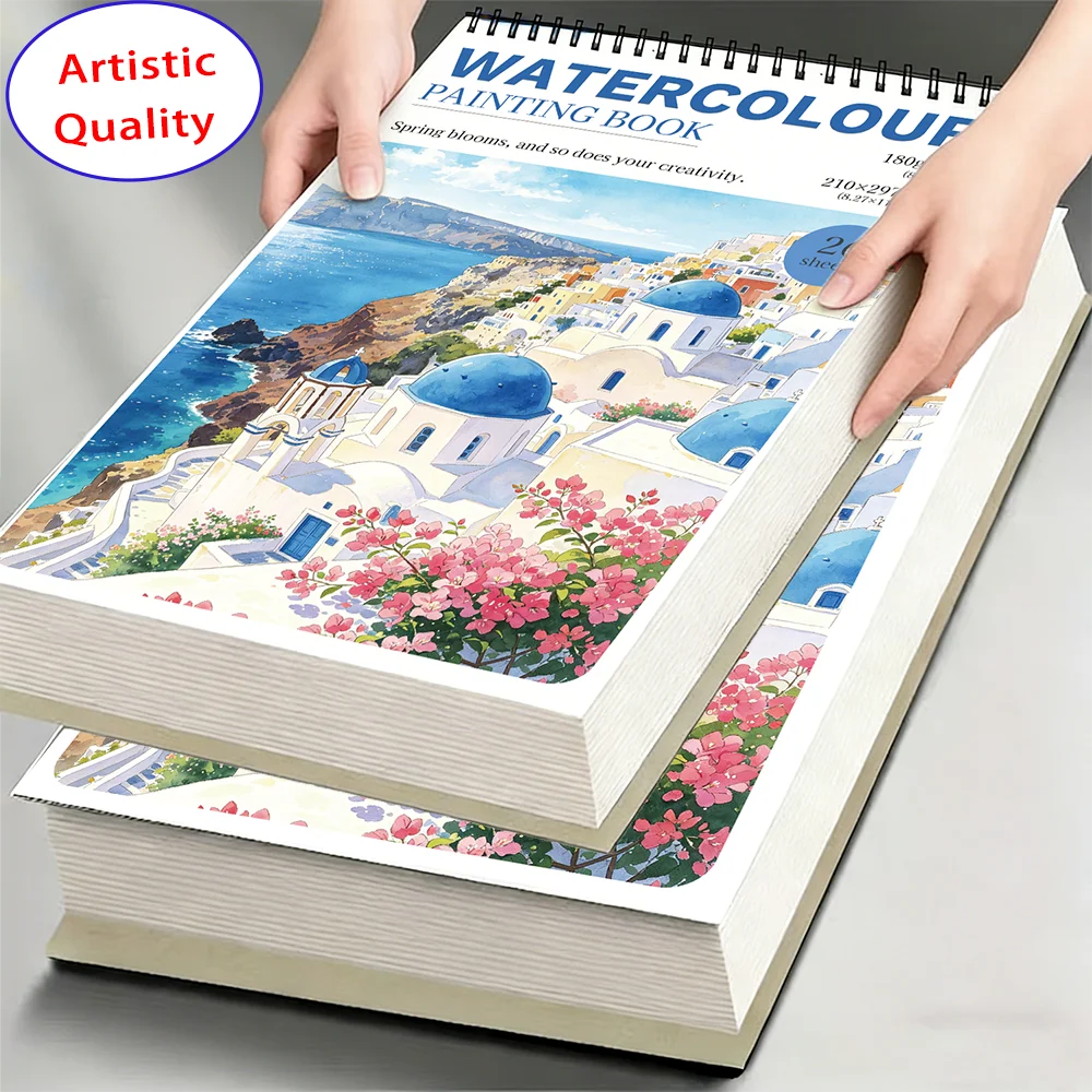 A4/A5 Spiral Watercolor Paper Sketchbook, 180GSM 26 Sheets, Versatile Art Notebook for Drawing Coloring & Journaling, Art Supply
A4/A5 Spiral Watercolor Paper Sketchbook, 180GSM 26 Sheets, Versatile Art Notebook for Drawing Coloring & Journaling, Art Supply