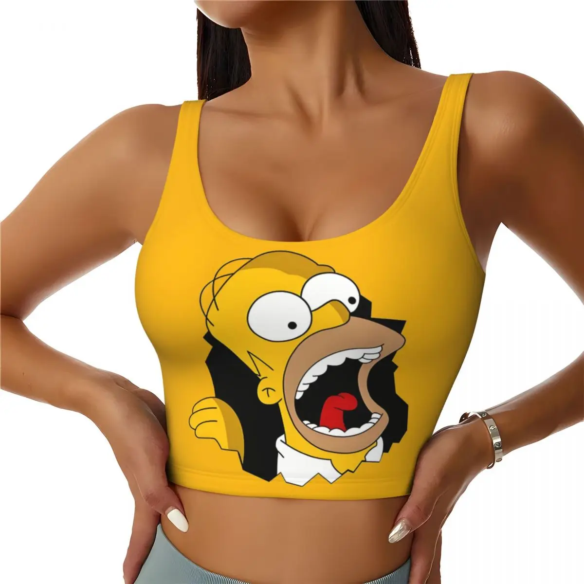 Custom High Impact The Simpsons Cartoon Sports Bra for Women Gym Workout Yoga Crop Top
Custom High Impact The Simpsons Cartoon Sports Bra for Women Gym Workout Yoga Crop Top