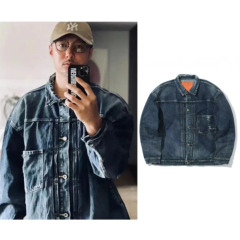 Джинсовая куртка Wu Wen Le MDNS в японском стиле с эффектом потертости и рваным воротником, коллекция 2AW, новая молодежная модель, верхняя одежда
Джинсовая куртка Wu Wen Le MDNS в японском стиле с эффектом потертости и рваным воротником, коллекция 2AW, новая молодежная модель, верхняя одежда
