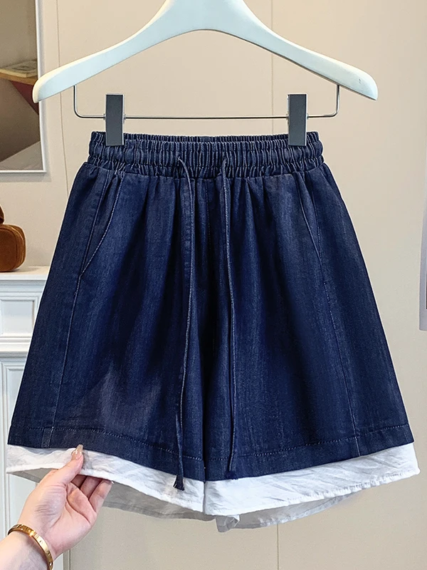 Summer Lace Splicing Wide Leg Jeans Women's High Waist Straight Cut Slimming Five-Point Pants Casual Style No Brand
Summer Lace Splicing Wide Leg Jeans Women's High Waist Straight Cut Slimming Five-Point Pants Casual Style No Brand