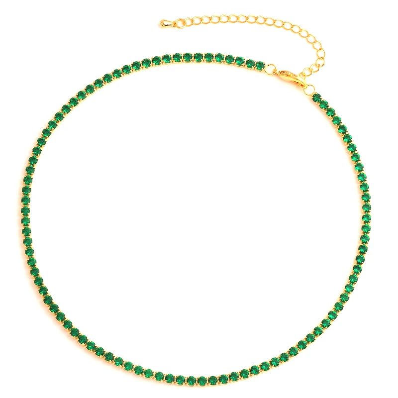 Emerald Green CZ Tennis Necklace for Women Luxury Temperament Female Wedding Trend Choker Neck Accessory Party Jewelry
Emerald Green CZ Tennis Necklace for Women Luxury Temperament Female Wedding Trend Choker Neck Accessory Party Jewelry