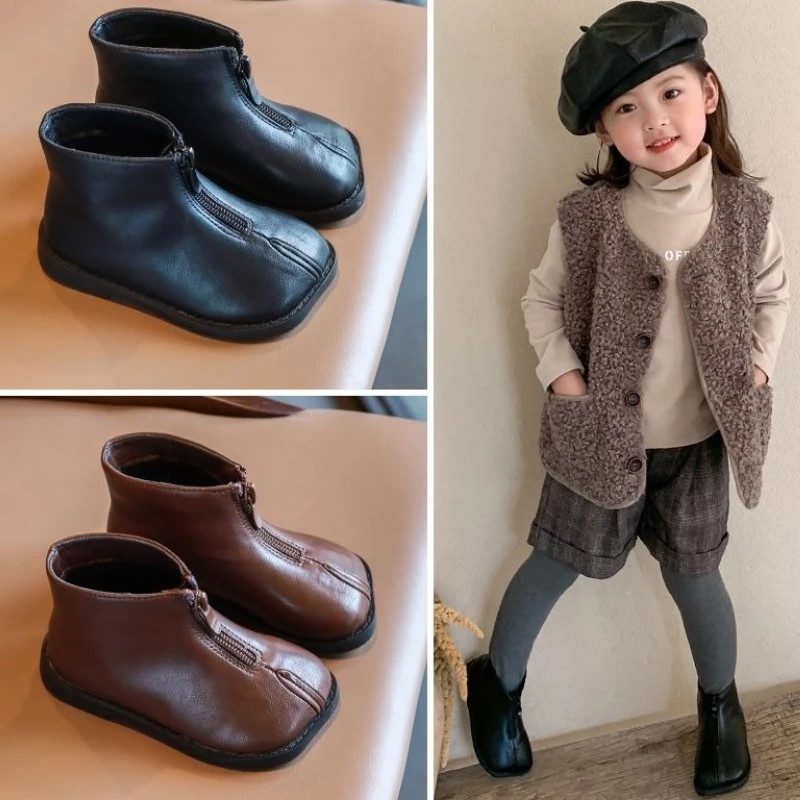Child British style boot 2026 winter new Korean version child flat boot fashiona girls men's and women's versatile short boots
Child British style boot 2026 winter new Korean version child flat boot fashiona girls men's and women's versatile short boots
