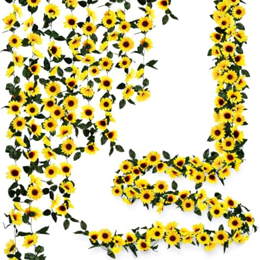 1PCS Artificial Sunflower Garland 7.5ft/Strand Silk Sunflowers Hanging Vines Flowers with Green Leaves for Room Kitchen Garden
1PCS Artificial Sunflower Garland 7.5ft/Strand Silk Sunflowers Hanging Vines Flowers with Green Leaves for Room Kitchen Garden