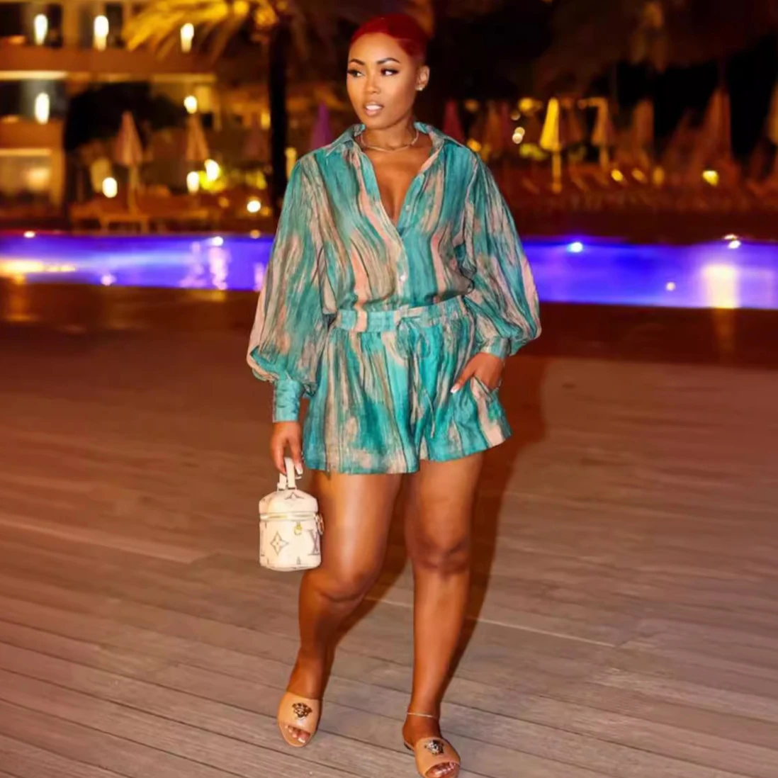 Short Set Women Two Piece Sets Casual Matching Sets Print Tops Shirt Shorts Pants Elastic Waist Lace Up Y2k Streetwear Beach
Short Set Women Two Piece Sets Casual Matching Sets Print Tops Shirt Shorts Pants Elastic Waist Lace Up Y2k Streetwear Beach