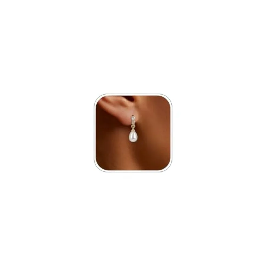 Pearl Earrings for Women, 14k Gold Plated Trendy Diamond Pearl Drop Earrings Hypoallergenic Dainty Bridal Gifts Wedding jewelry
Pearl Earrings for Women, 14k Gold Plated Trendy Diamond Pearl Drop Earrings Hypoallergenic Dainty Bridal Gifts Wedding jewelry