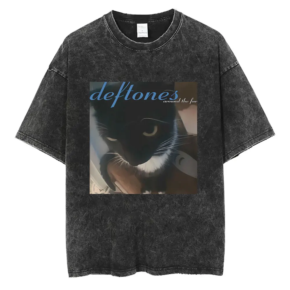Washed Vintage Rock Band Deftones Cat Funny Meme T-shirts Men Alternative Heavy Metal T-shirt Men's Casual Oversized T Shirts
Washed Vintage Rock Band Deftones Cat Funny Meme T-shirts Men Alternative Heavy Metal T-shirt Men's Casual Oversized T Shirts