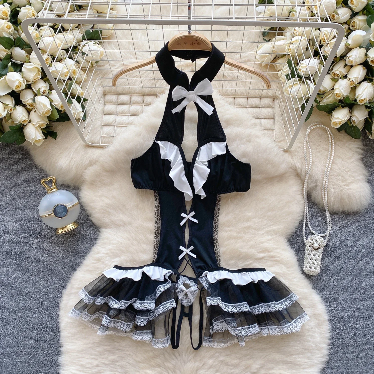 Women Sexy Backless Onesie Fashion Hollow Erotic Combination Catsuits Cute Sleepwear Tights Halter One Piece Bodysuits
Women Sexy Backless Onesie Fashion Hollow Erotic Combination Catsuits Cute Sleepwear Tights Halter One Piece Bodysuits