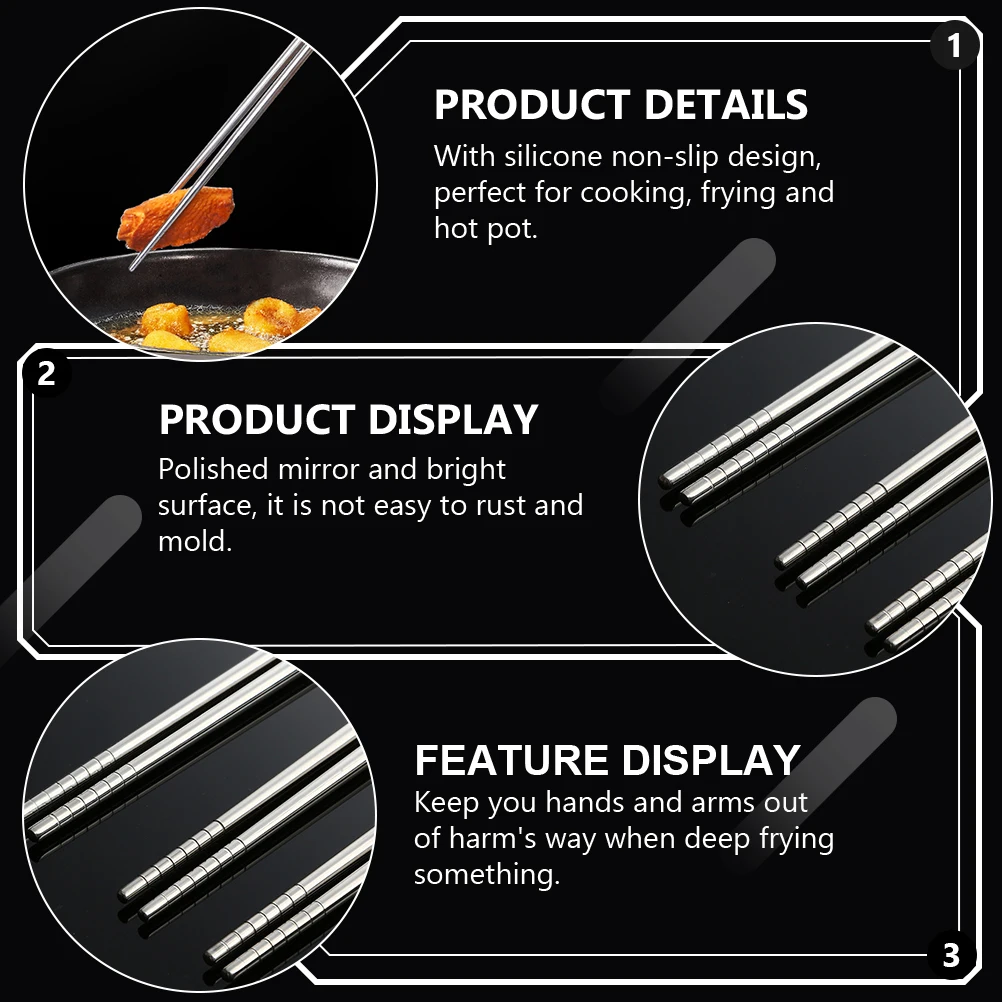 3Pairs Stainless Steel Extra Long 39cm Hot Pot Chopsticks Heat Resistant Cooking Frying Non Slip Tableware Hot Pot Tableware
3Pairs Stainless Steel Extra Long 39cm Hot Pot Chopsticks Heat Resistant Cooking Frying Non Slip Tableware Hot Pot Tableware