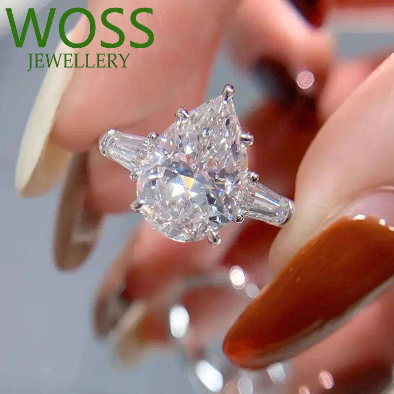 Au375 Real Solid 9K White Gold Ring Women Engagement Anniversary Wedding Ring Pear Water Drop Moissanite Diamond Ring Trapezoid
Au375 Real Solid 9K White Gold Ring Women Engagement Anniversary Wedding Ring Pear Water Drop Moissanite Diamond Ring Trapezoid