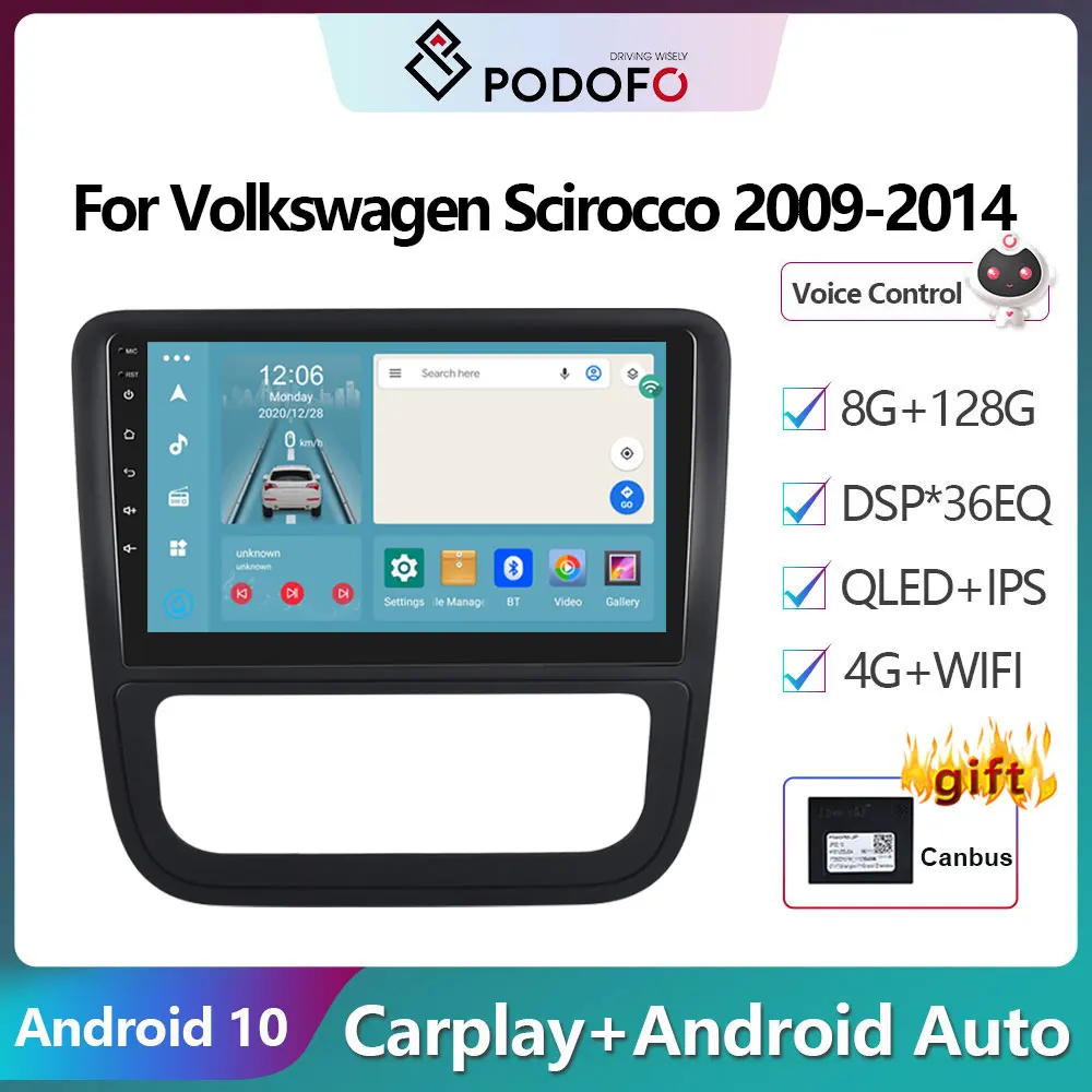 Автомагнитола Podofo на Android 12 для Volkswagen Scirocco 2009-2014, 2 Din, IPS, мультимедийный видеоплеер, Автомагнитола для Carplay, стерео, без DVD
Автомагнитола Podofo на Android 12 для Volkswagen Scirocco 2009-2014, 2 Din, IPS, мультимедийный видеоплеер, Автомагнитола для Carplay, стерео, без DVD