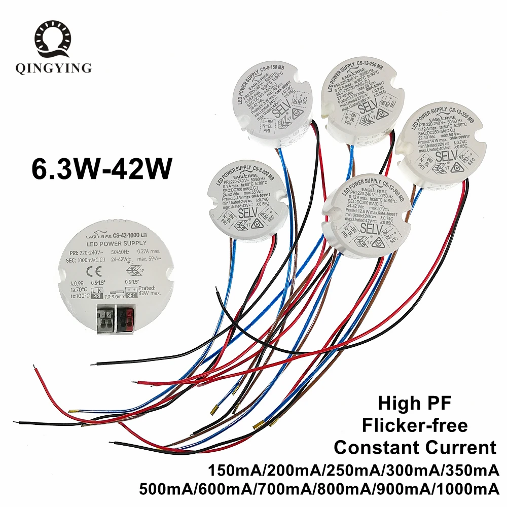 1 шт. светодиодный источник питания Eaglerise без мерцания 6 Вт-42 Вт 150 мА 350 мА 600 мА 700 мА 800 мА 900 мА 1000 мА AC220-240 В круглый светодиодный драйвер с высоким PF
1 шт. светодиодный источник питания Eaglerise без мерцания 6 Вт-42 Вт 150 мА 350 мА 600 мА 700 мА 800 мА 900 мА 1000 мА AC220-240 В круглый светодиодный драйвер с высоким PF