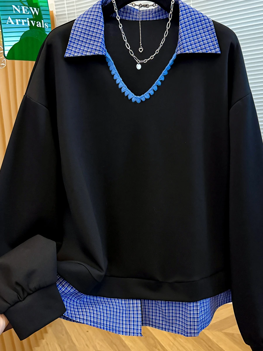 Women's High-End Ne Striped Long Sve irt Loose Fit Large Size Cover Belly Fake Two-Piece Top Artistic Sle Casua...
Women's High-End Ne Striped Long Sve irt Loose Fit Large Size Cover Belly Fake Two-Piece Top Artistic Sle Casua...