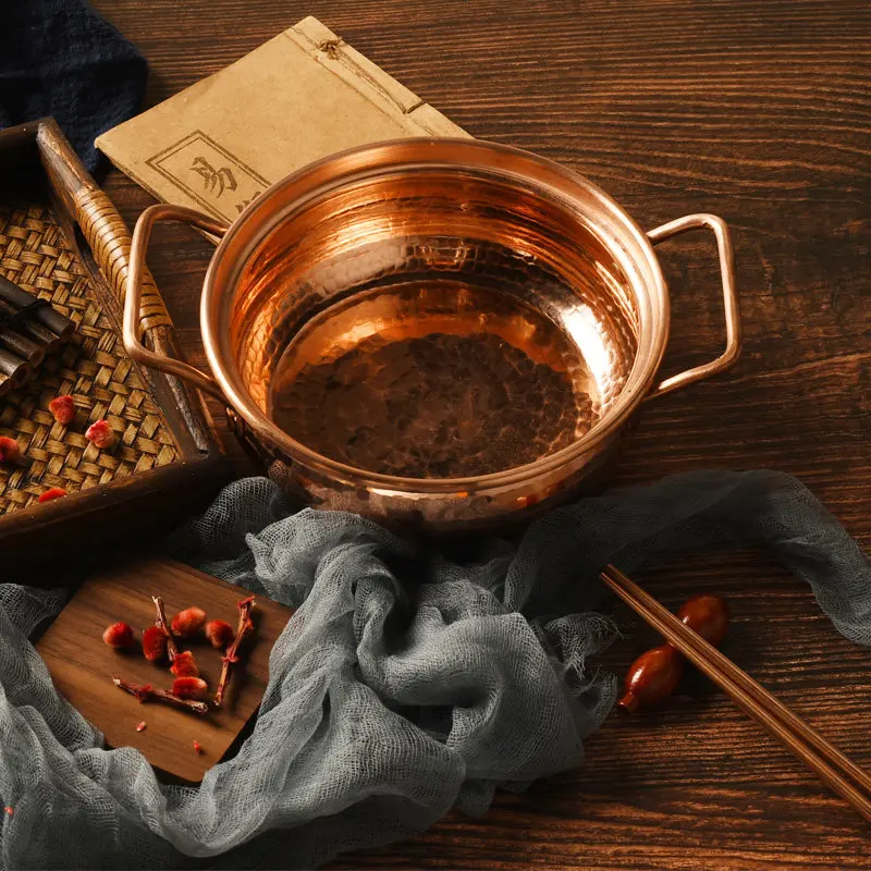 Pure Copper Rice Noodle Pots Chinese Double Ear Handmade Cooking Pot Heat Resistant Soup Pot Versatile Hot Pot for Home Kitchen
Pure Copper Rice Noodle Pots Chinese Double Ear Handmade Cooking Pot Heat Resistant Soup Pot Versatile Hot Pot for Home Kitchen