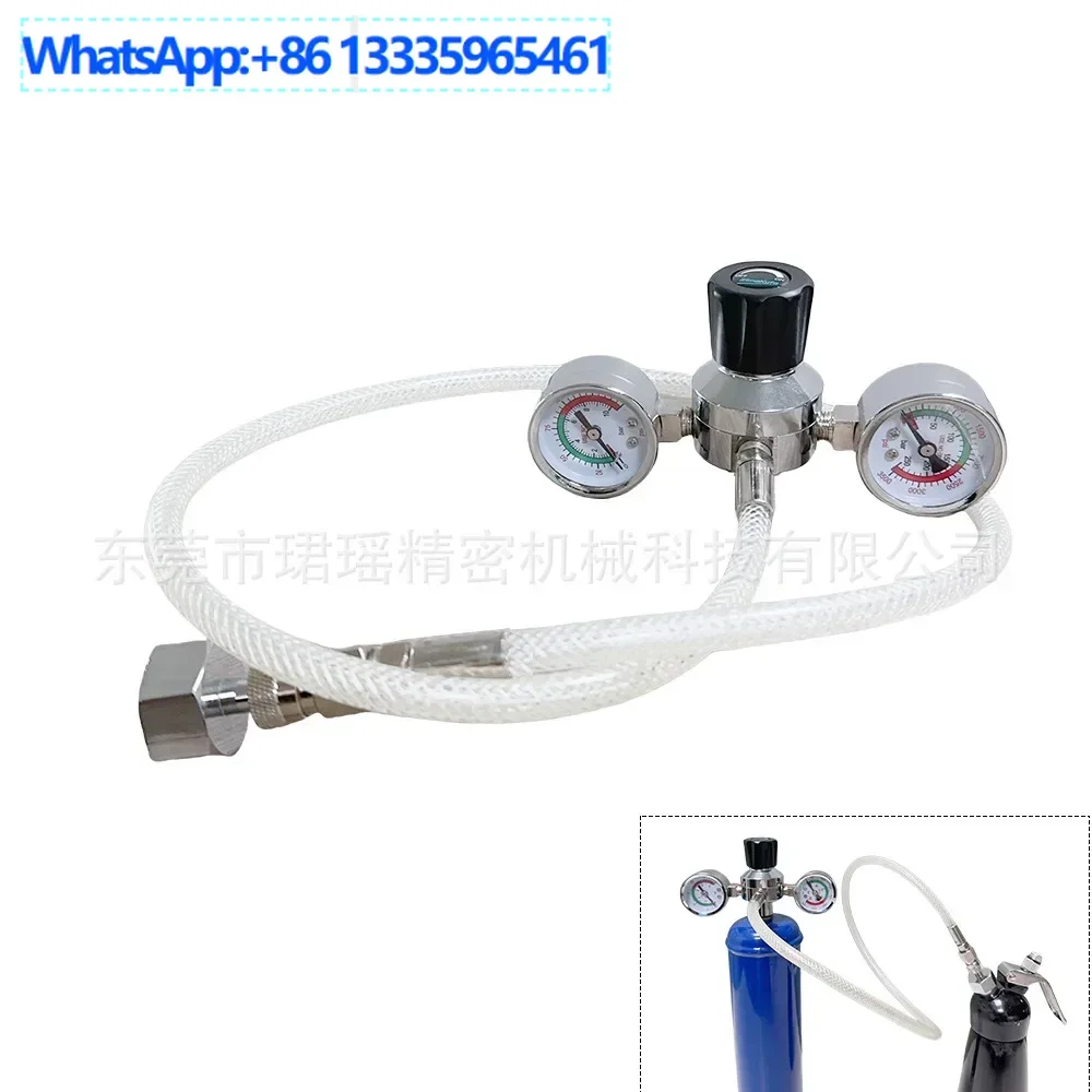 Cream frother pressure reducing valve regulating valve inflation connector for 0.95L/580g nitrous oxide
Cream frother pressure reducing valve regulating valve inflation connector for 0.95L/580g nitrous oxide