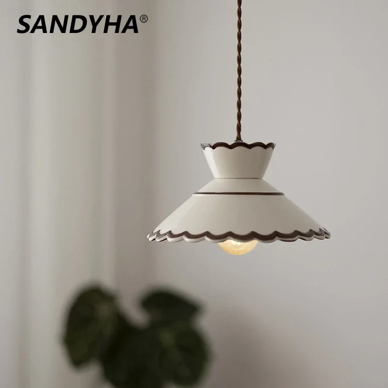 SANDYHA French Retro Ceramic Pendant Light Restaurant Chandelier Living Room Study Bedroom Bedside Lamp Dining Table Lighting
SANDYHA French Retro Ceramic Pendant Light Restaurant Chandelier Living Room Study Bedroom Bedside Lamp Dining Table Lighting