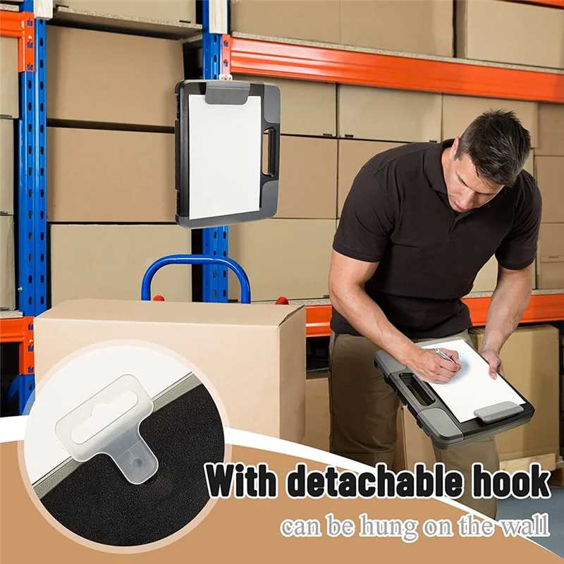 Black Clipboard With Storage Plastic Clipboard Storage Case With Handle Storage Construction Binder 14.4X12.1X2.44Inch
Black Clipboard With Storage Plastic Clipboard Storage Case With Handle Storage Construction Binder 14.4X12.1X2.44Inch