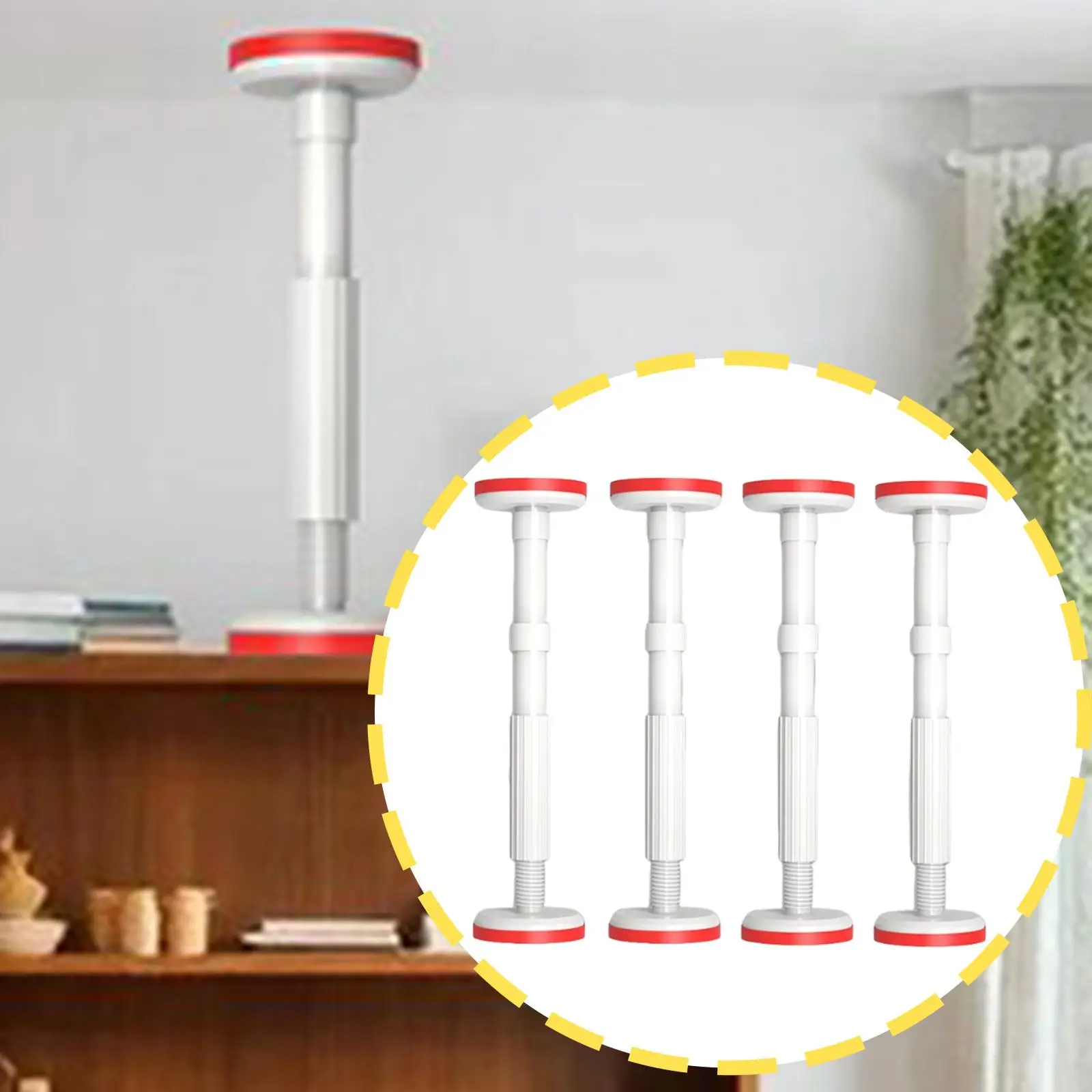 4 Pieces Telescopic Cabinet Support Pole Rods Strong Bearing Capacity Nylon Furniture Legs for Bathroom Kitchen Shelf Sofa Table
4 Pieces Telescopic Cabinet Support Pole Rods Strong Bearing Capacity Nylon Furniture Legs for Bathroom Kitchen Shelf Sofa Table