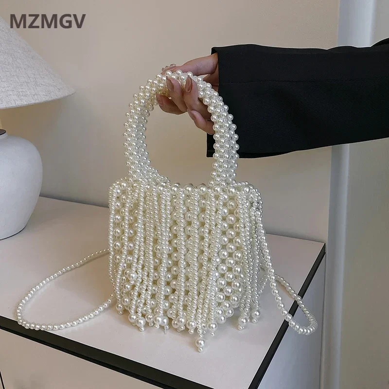 Luxury Pearl Beaded Handbag Fashionable Long Tassel Design Women's Handmade Evening Bag Unique Chain Crossbody Bucket Bag Female
Luxury Pearl Beaded Handbag Fashionable Long Tassel Design Women's Handmade Evening Bag Unique Chain Crossbody Bucket Bag Female