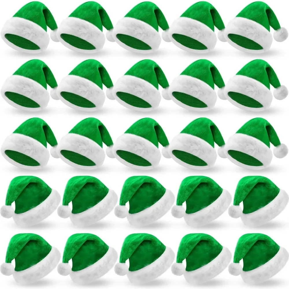 20 Pcs Santa Hat - Christmas Bulk Plush Unisex Xmas Hats for Adults & Party Costume (Green)
20 Pcs Santa Hat - Christmas Bulk Plush Unisex Xmas Hats for Adults & Party Costume (Green)