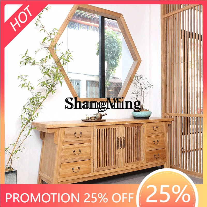 FG solid wood Chinese home entrance entrance storage new Chinese elm wood entryway end view platform low cabinet
FG solid wood Chinese home entrance entrance storage new Chinese elm wood entryway end view platform low cabinet