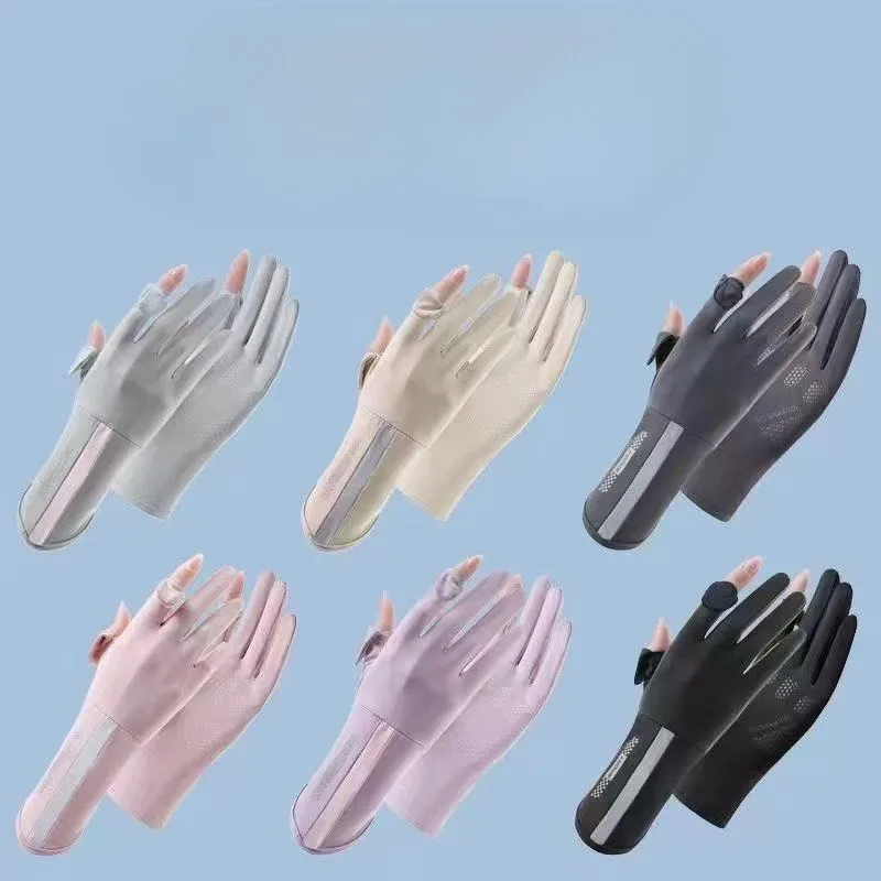 Women's Thin Ice Silk Fingerless Touch - Screen Gloves for Summer:Suitable for Driving, Cycling, Breathable and Anti - Slip
Women's Thin Ice Silk Fingerless Touch - Screen Gloves for Summer:Suitable for Driving, Cycling, Breathable and Anti - Slip