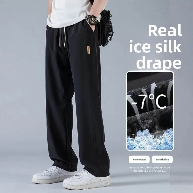 GIOIOM's Casual Sweatpants, весна-лето Ice Silk Ультратонкие свободные брюки прямого кроя с драпировкой。 Модные мужские брюки
GIOIOM's Casual Sweatpants, весна-лето Ice Silk Ультратонкие свободные брюки прямого кроя с драпировкой。 Модные мужские брюки