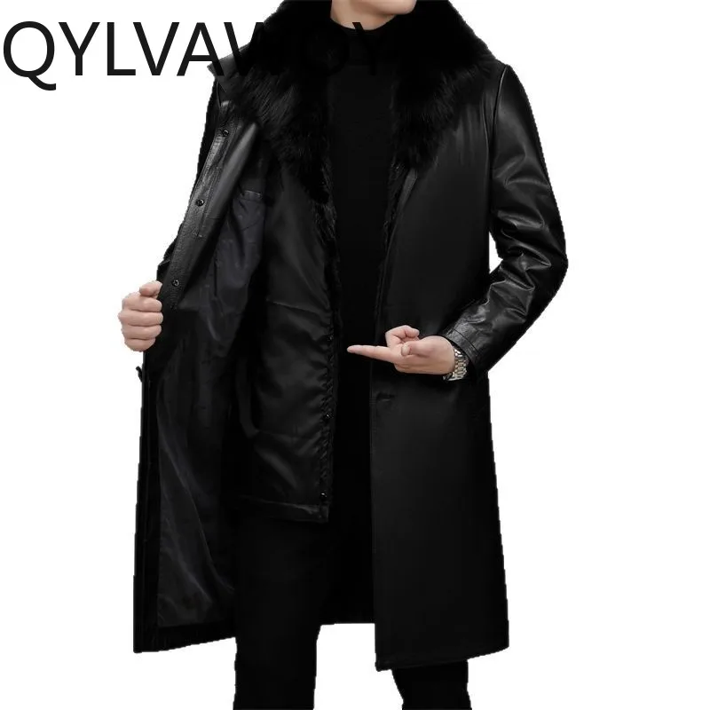 QYLVAWOY Top-grain Cowhide Real Leather Jacket Man Fox Fur Collar Coats Mink Liner Jackets for Man Mid-length Jacket Chaqueta
QYLVAWOY Top-grain Cowhide Real Leather Jacket Man Fox Fur Collar Coats Mink Liner Jackets for Man Mid-length Jacket Chaqueta