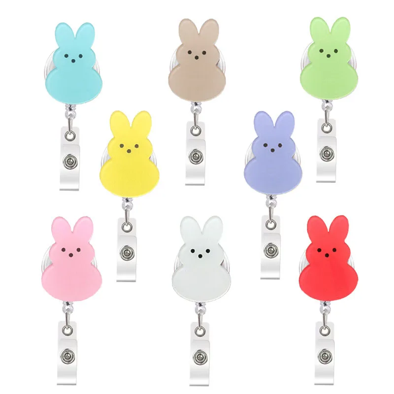 Cute Lovely Rabbits Bunny Acrylic Retractable Badge Reel Nurse Student Exhibition ID Card Clips Badge Holder Stationery
Cute Lovely Rabbits Bunny Acrylic Retractable Badge Reel Nurse Student Exhibition ID Card Clips Badge Holder Stationery