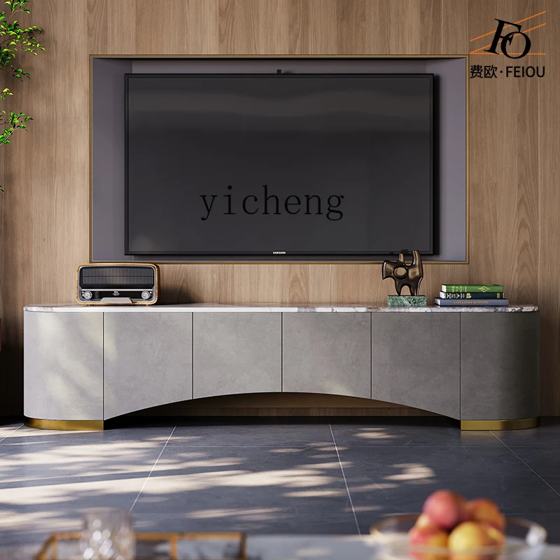GZ light luxury TV cabinet large flat-floor mansion high-grade marble coffee table floor cabinet combination
GZ light luxury TV cabinet large flat-floor mansion high-grade marble coffee table floor cabinet combination