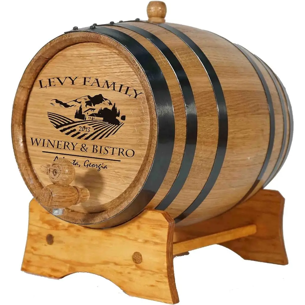 5 Gallon Wine Barrel with Stand, Bung and Spigot (20 Liter) - For Home Brewer, Distiller, Wine Maker and Cocktail Aging Bartende
5 Gallon Wine Barrel with Stand, Bung and Spigot (20 Liter) - For Home Brewer, Distiller, Wine Maker and Cocktail Aging Bartende