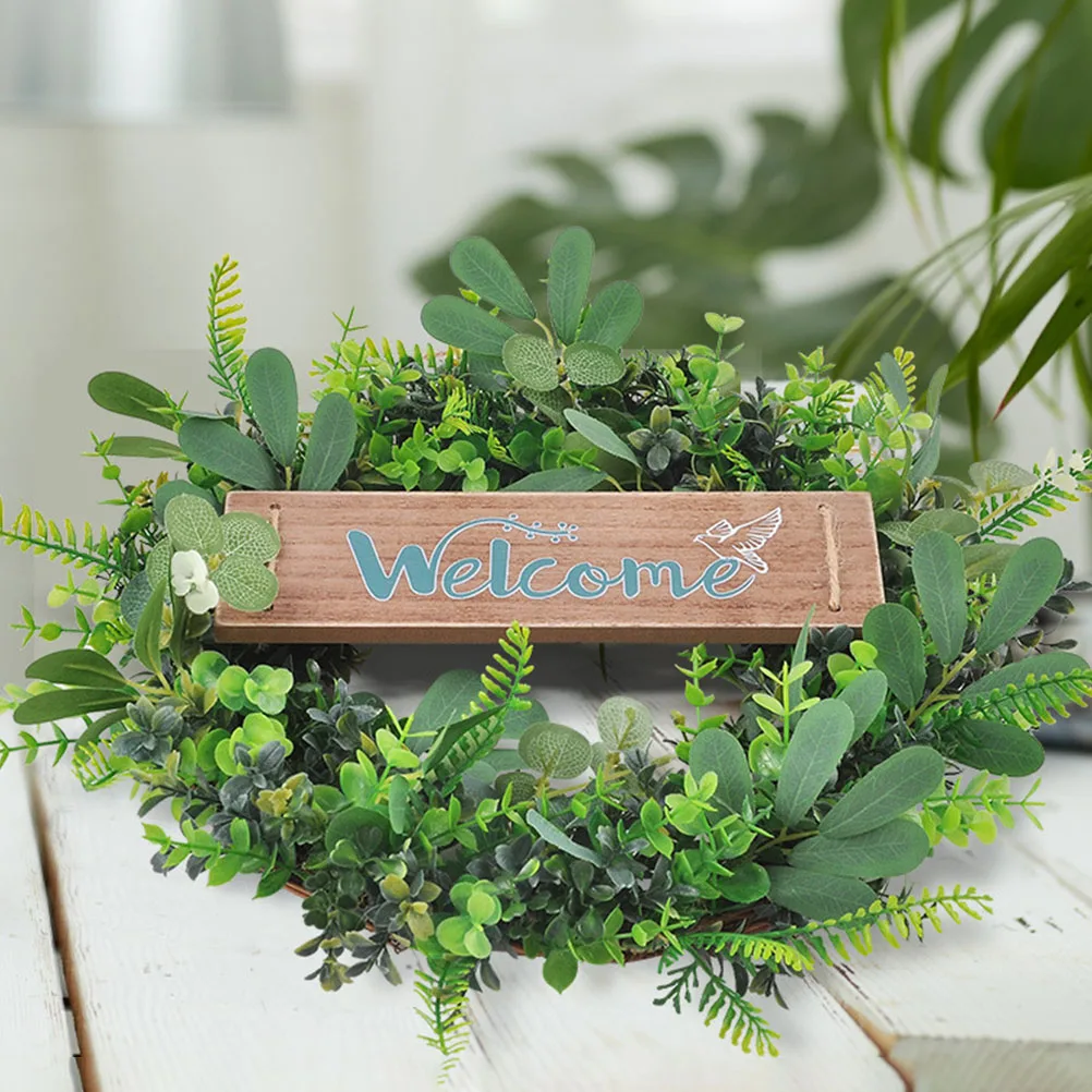 Wooden Hanging Decor Artificial Leaf Wreath Spring Festival Front Door Adornment Home Wedding Scene Layout Non Withering
Wooden Hanging Decor Artificial Leaf Wreath Spring Festival Front Door Adornment Home Wedding Scene Layout Non Withering
