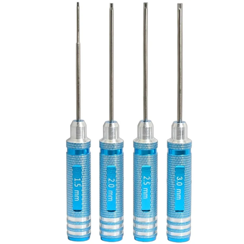 4Pcs Top Quality Titanium Nitride TiNi Hex Driver Wrench Screwdriver 1.5mm/2mm/2.5mm/3.0mm for RC Cars
4Pcs Top Quality Titanium Nitride TiNi Hex Driver Wrench Screwdriver 1.5mm/2mm/2.5mm/3.0mm for RC Cars