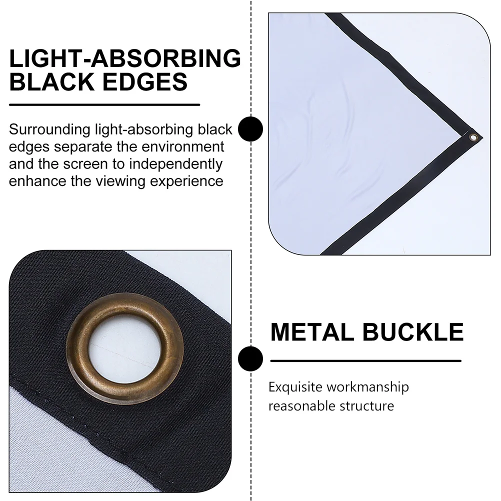 1 set 1 Set 100 Inch Projector Screen Foldable Portable Projection Screen Black Border Light Absorbing Metal Clasp Opaque Fabric
1 set 1 Set 100 Inch Projector Screen Foldable Portable Projection Screen Black Border Light Absorbing Metal Clasp Opaque Fabric