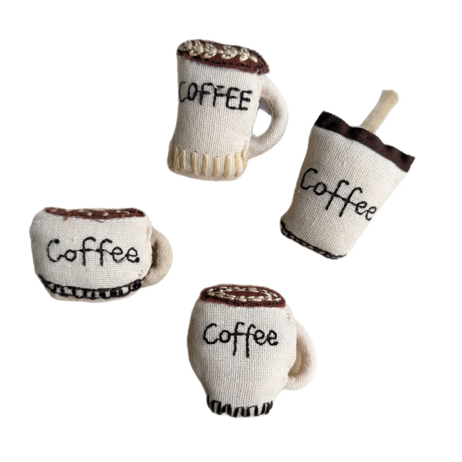 Handmade Beige Coffee Cup Fabric Pendant Woven Tea Cup Ornament DIY Embellishment for Bag and Apparel
Handmade Beige Coffee Cup Fabric Pendant Woven Tea Cup Ornament DIY Embellishment for Bag and Apparel