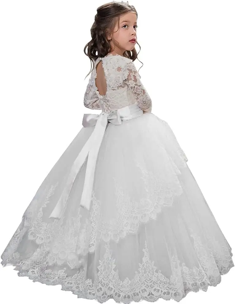 Vintage Princess Ball Gown Lace Long Sleeves First Communion Dresses Flower Girls Dresses Customized First Communion Dress
Vintage Princess Ball Gown Lace Long Sleeves First Communion Dresses Flower Girls Dresses Customized First Communion Dress