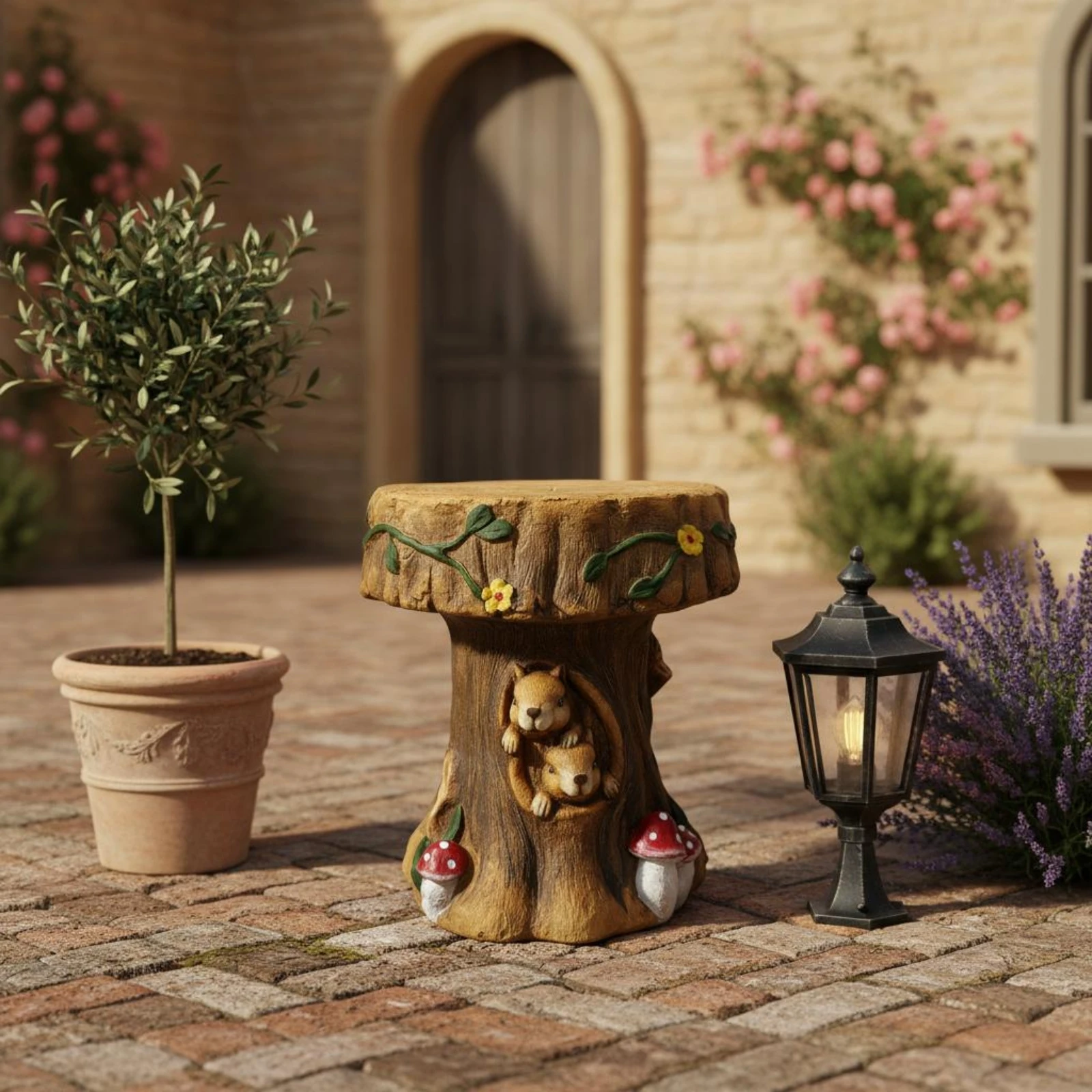Squirrel Stool Whimsical Design Squirrel Carved Stool Resin Stump Seat Hand Painted Outdoor Decor Flat Top for Courtyard, Park
Squirrel Stool Whimsical Design Squirrel Carved Stool Resin Stump Seat Hand Painted Outdoor Decor Flat Top for Courtyard, Park