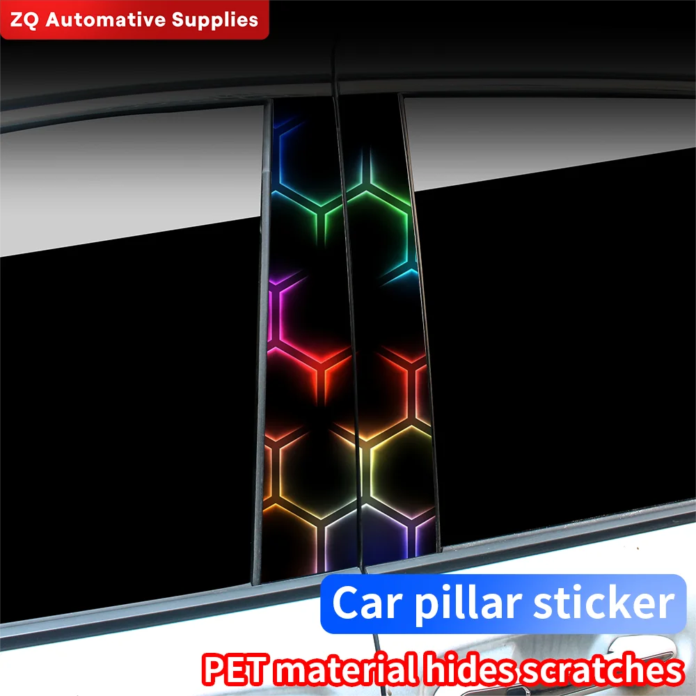 Honeycomb Rainbow Car Stickers Auto B-pillar Car Center Column Decoration Cover Scratches Waterproof Sunscreen Vinyl Decals
Honeycomb Rainbow Car Stickers Auto B-pillar Car Center Column Decoration Cover Scratches Waterproof Sunscreen Vinyl Decals