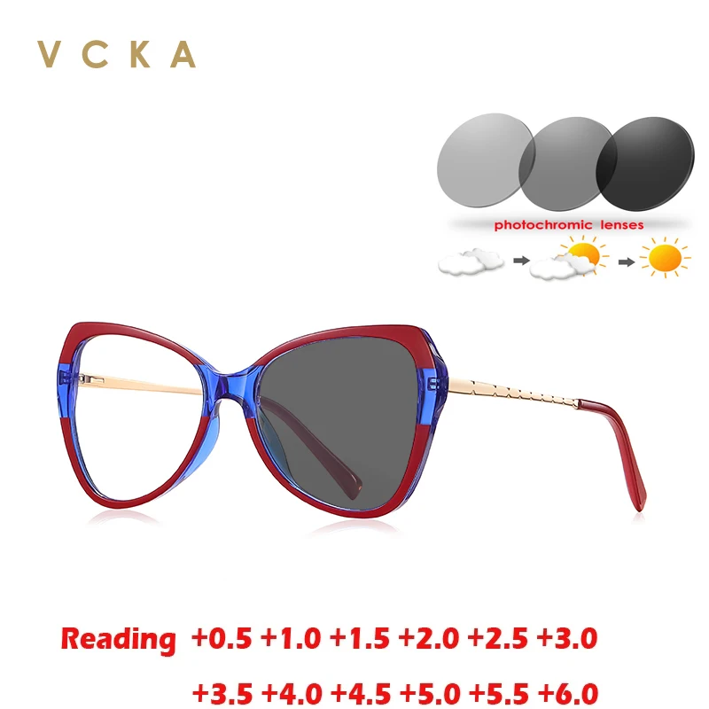 VCKA Women Cat Eye Reading Glasses Big Frame Anti Blue Light 2025 Fashion Prescription Optical Eyeawear Discoloration +0.50 ~+10
VCKA Women Cat Eye Reading Glasses Big Frame Anti Blue Light 2025 Fashion Prescription Optical Eyeawear Discoloration +0.50 ~+10