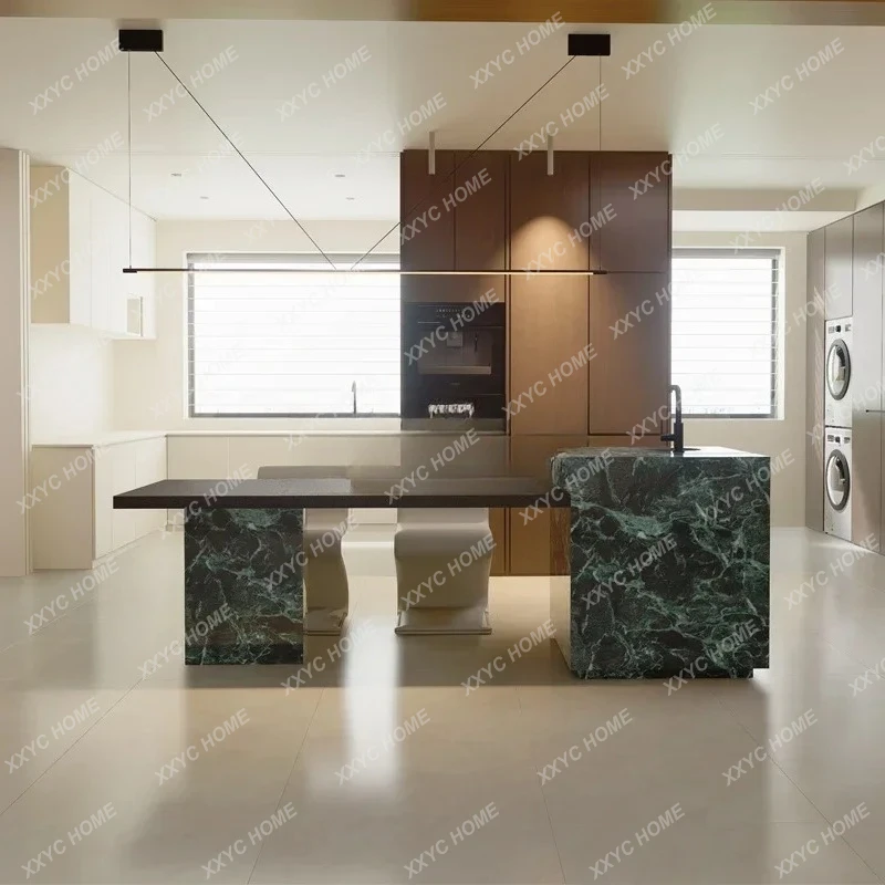 Обеденный стол на острове из каменной плиты, открытая кухня для дома, встроенный шкаф с перевернутой обеденной стороныEsmt163
Обеденный стол на острове из каменной плиты, открытая кухня для дома, встроенный шкаф с перевернутой обеденной стороныEsmt163