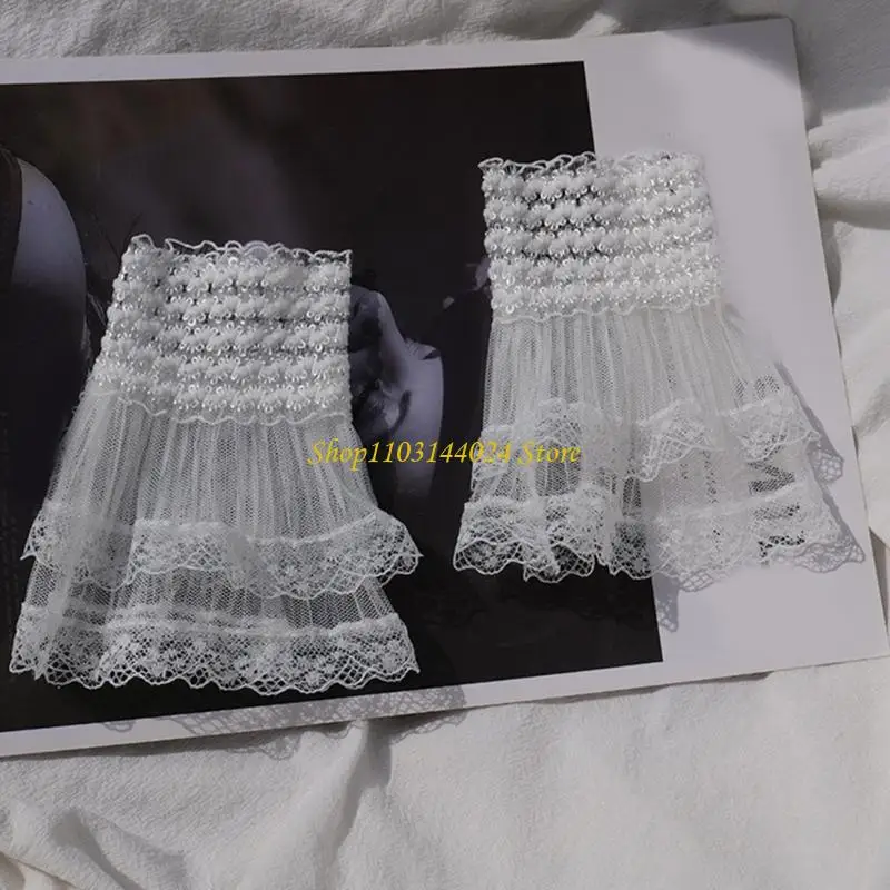 N5KE Wrist Cuffs for Women Fashion Pleated Lace Cuffs Detachable Shirt Fake Sleeve Cuffs Anti-uv Wedding Cuffs Accessories
N5KE Wrist Cuffs for Women Fashion Pleated Lace Cuffs Detachable Shirt Fake Sleeve Cuffs Anti-uv Wedding Cuffs Accessories