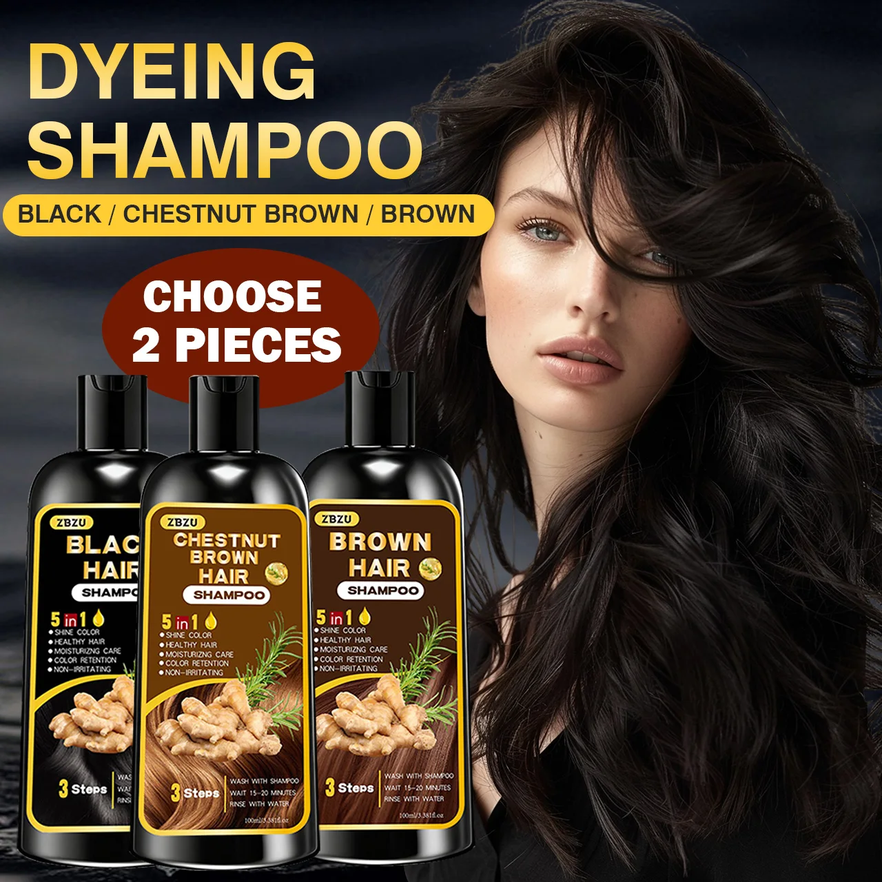 New hair dye shampoo 5-in-1, containing ginger and biotin. Long-lasting color retention and coverage of gray hair. Long-lasting
New hair dye shampoo 5-in-1, containing ginger and biotin. Long-lasting color retention and coverage of gray hair. Long-lasting
