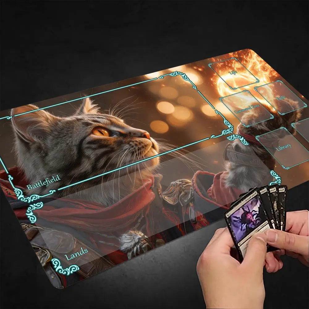 Fantasy Epic Cat Mage MTG Playmat Magic Card Mat with Stitched Edge Non-Slip Durable Tabletop playmat Board Game Mat for TCG
Fantasy Epic Cat Mage MTG Playmat Magic Card Mat with Stitched Edge Non-Slip Durable Tabletop playmat Board Game Mat for TCG