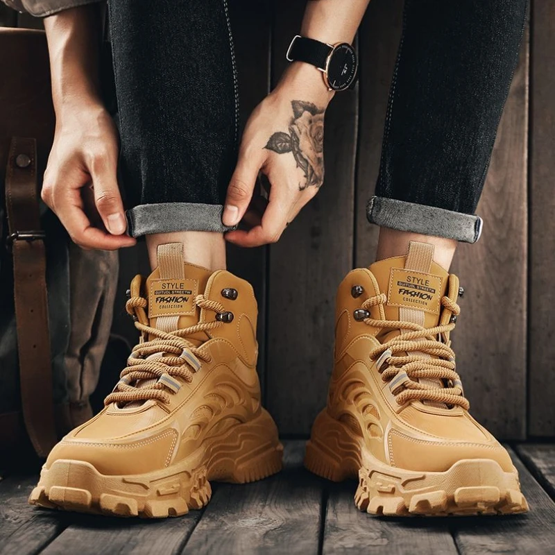 Мужские противоскользящие высокие дышащие британские винтажные удобные уличные походные ботинки для пустыни на шнуровке, рабочие ботинки, хит продаж
Мужские противоскользящие высокие дышащие британские винтажные удобные уличные походные ботинки для пустыни на шнуровке, рабочие ботинки, хит продаж