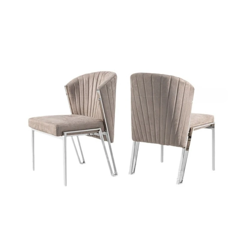 Italian light luxury dining chair household high-end stainless steel high-end luxury back chair
Italian light luxury dining chair household high-end stainless steel high-end luxury back chair