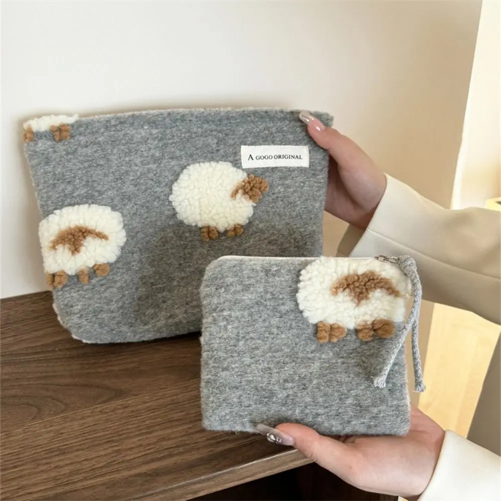 Cartoon Sheep Flower Makeup Bag Woolen Multi-functional Drastring Storage Bag Grey Large Capacity Toiletry Bag Travel Bussness
Cartoon Sheep Flower Makeup Bag Woolen Multi-functional Drastring Storage Bag Grey Large Capacity Toiletry Bag Travel Bussness